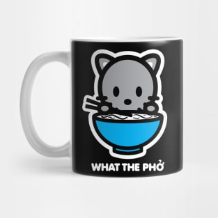 Cat Kitten What The Pho Ramen Noodles Food Animal Lover Cute Bambu Brand Mug